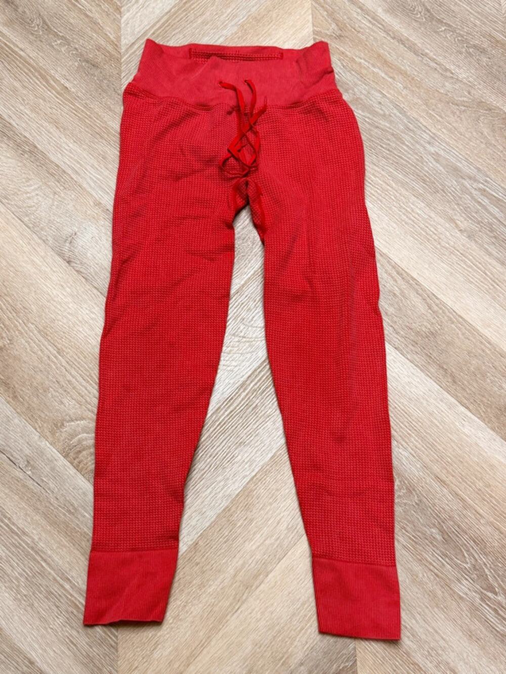 Victoria’s Secret PINK Red Waffle Knit Pants